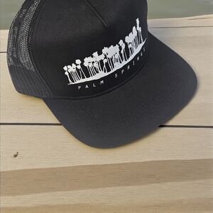 RtA Palm Springs Trucker Snapback Hat Black/White